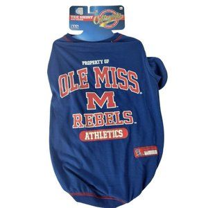 University of Mississippi Ole Miss Rebels Team Tee TShirt Pets First Large Sport